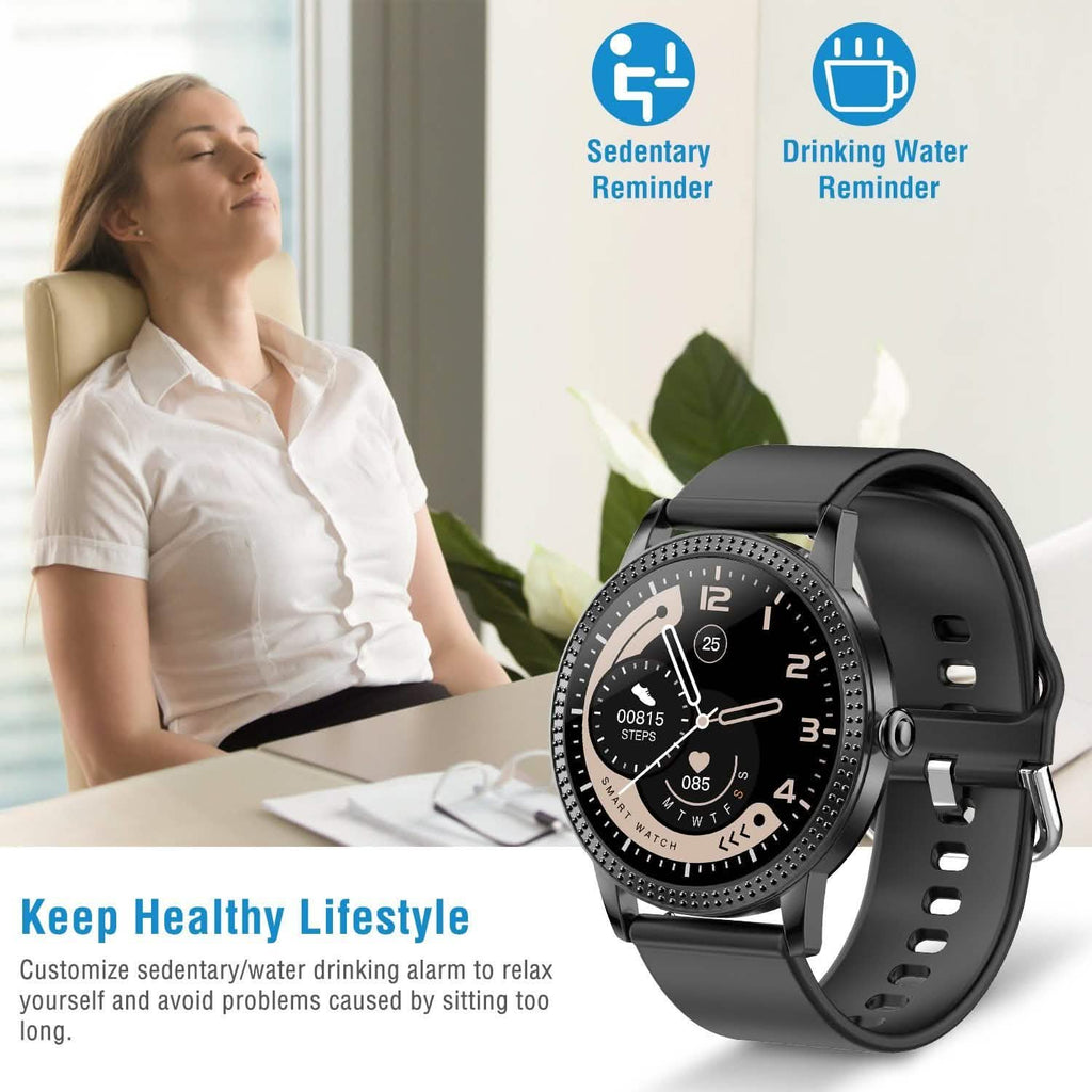 Smartwatch Fitness Tracker 1.08" Touch Screen