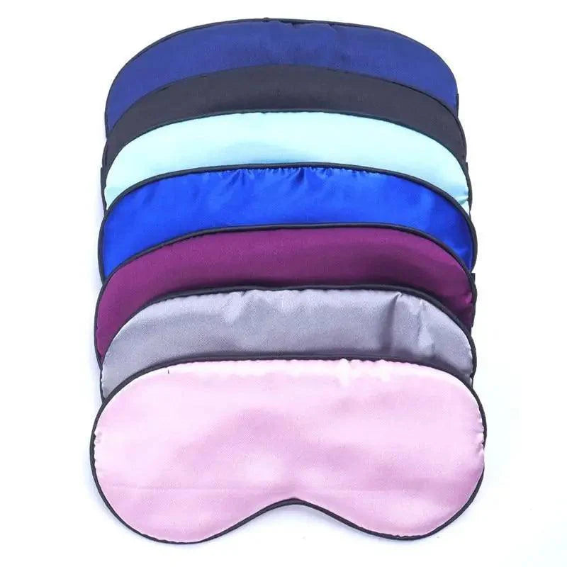 Smooth Pure Silk Sleep Rest Eye Mask Padded Shade Cover Travel Relax Eye Mask Sleeping Mask Comfortable Sleep Eye Cover With Adjustable Strap
