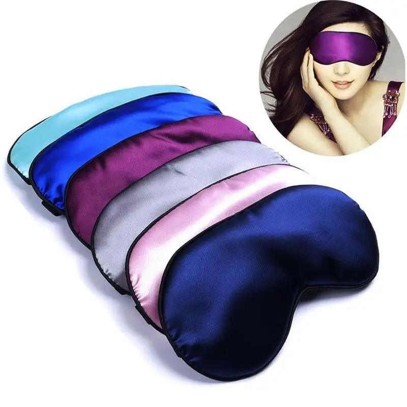 Smooth Pure Silk Sleep Rest Eye Mask Padded Shade Cover Travel Relax Eye Mask Sleeping Mask Comfortable Sleep Eye Cover With Adjustable Strap