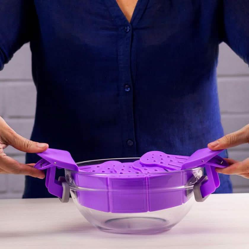 Snapbit Hands-Free Strainer for Pots, Pans & Bowls