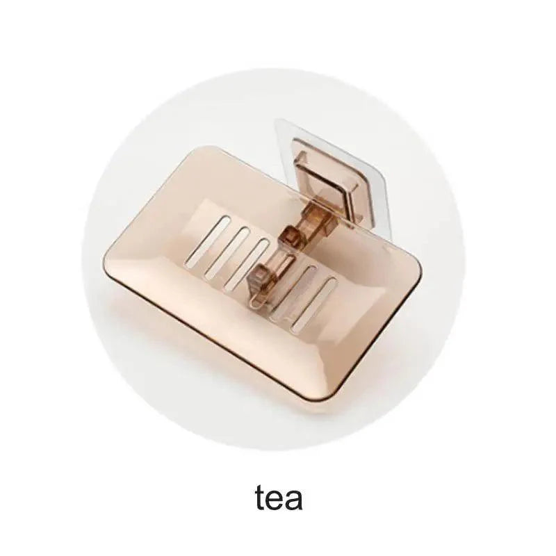 Soap Rack No Drilling Wall Mounted Double Layer Soap Holder Soap Sponge Dish Bathroom Accessories Soap Dishes Self Adhesive Soap Dish Bar Soap Holder Soap Dishes Tray Saver Case Box for Shower Bathroom Kitchen Dish Drainer Drying Rack