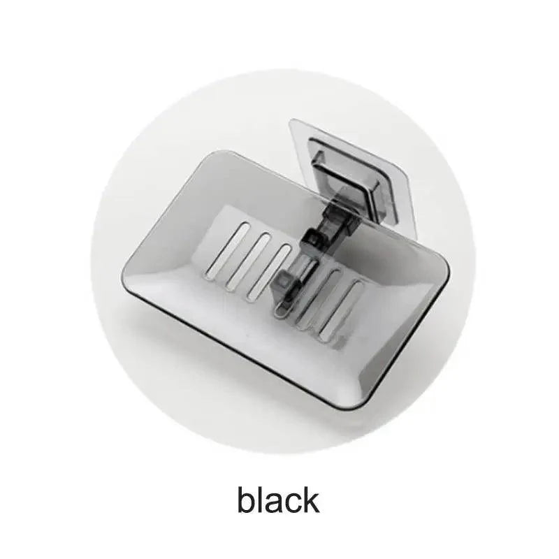 Soap Rack No Drilling Wall Mounted Double Layer Soap Holder Soap Sponge Dish Bathroom Accessories Soap Dishes Self Adhesive Soap Dish Bar Soap Holder Soap Dishes Tray Saver Case Box for Shower Bathroom Kitchen Dish Drainer Drying Rack