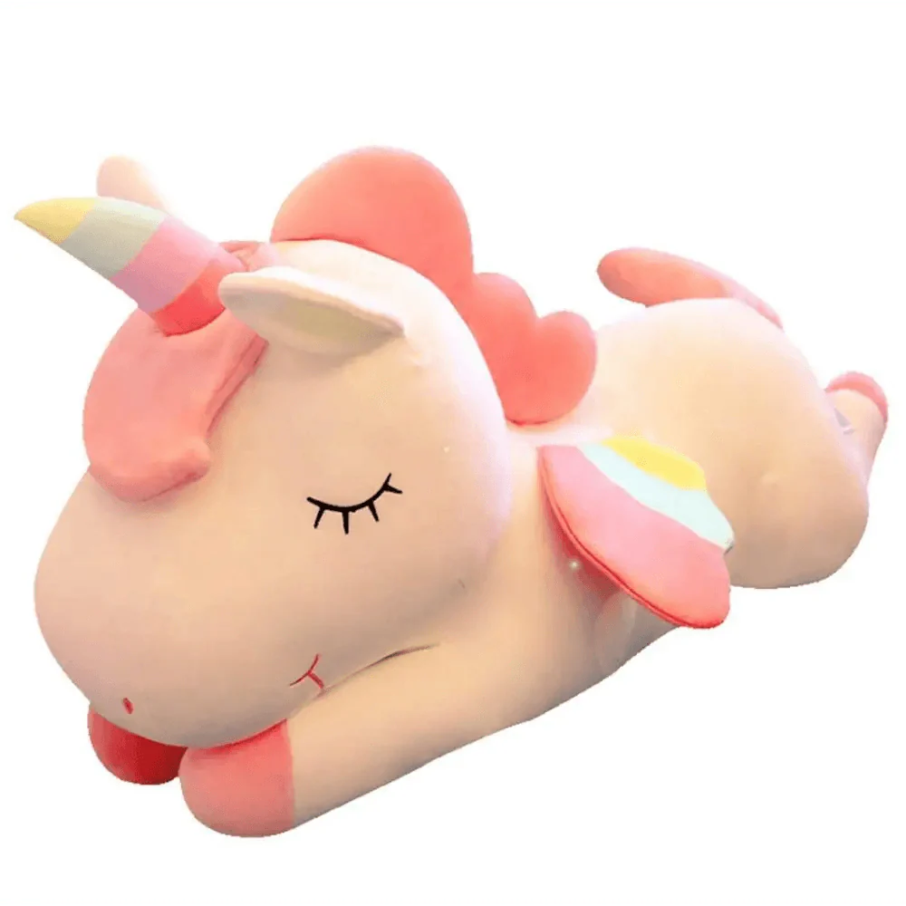 Soft And Cute 30CM Unicorn Action Figure Plush Toy Huggable Bear Doll Girl Sleeping Long Pillow Cute For Girl's Bed