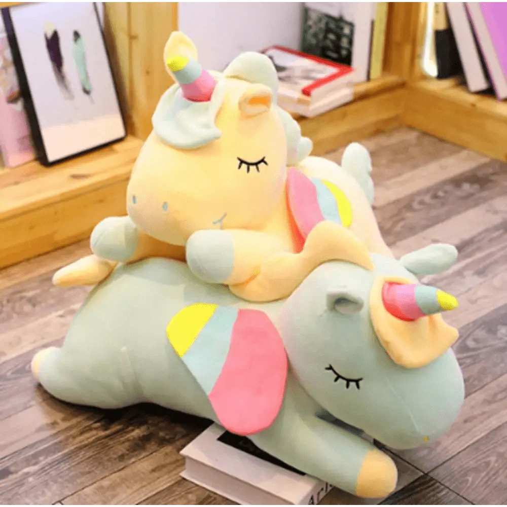 Soft And Cute 30CM Unicorn Action Figure Plush Toy Huggable Bear Doll Girl Sleeping Long Pillow Cute For Girl's Bed