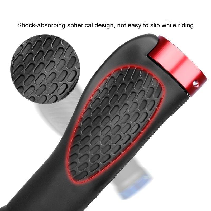 Soft Bicycle Grip Shock Absorption Road Bike Handlebar Cover Aluminium Alloy Lock Rubber Anti-slip Cycling Handle Grips Bike Handle Non Slip Soft Rubber Grips Mountain Bicycle Lock On Handle Bar