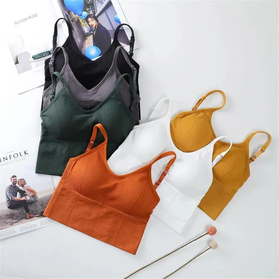 Soft Cotton Sports Bras For Women Push Up Solid Sports Bra Jogging Gym Women Sports Bra Girl Underwear Fitness Running Yoga Sport Tops