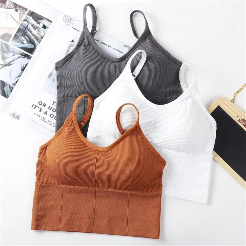 Soft Cotton Sports Bras For Women Push Up Solid Sports Bra Jogging Gym Women Sports Bra Girl Underwear Fitness Running Yoga Sport Tops