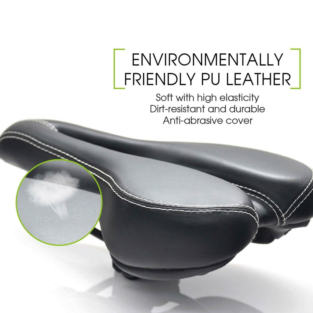 Soft Leather Hollow Bicycle Saddle Seat