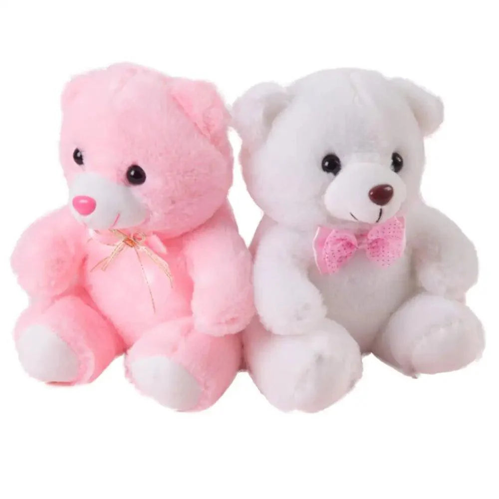 Soft Plush Doll, Light Up LED Teddy Bear Stuffed Animals, Mini Glow Bear Plush Toy Creative Colorful Glowing Teddy Bear Doll Gifts for Bedroom, Kids, Baby, Valentine - Pink