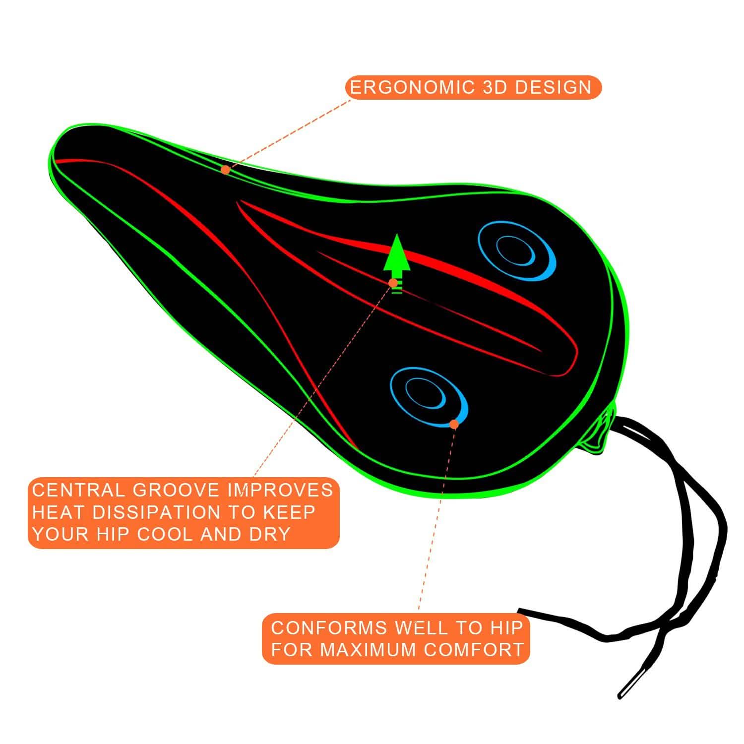 Soft Silicone Gel Bike Seat Saddle Cushion Cover