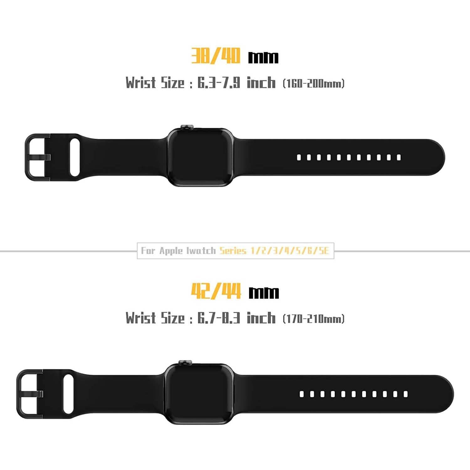 Soft Silicone Sport Wristbands Replacement Strap with Classic Clasp