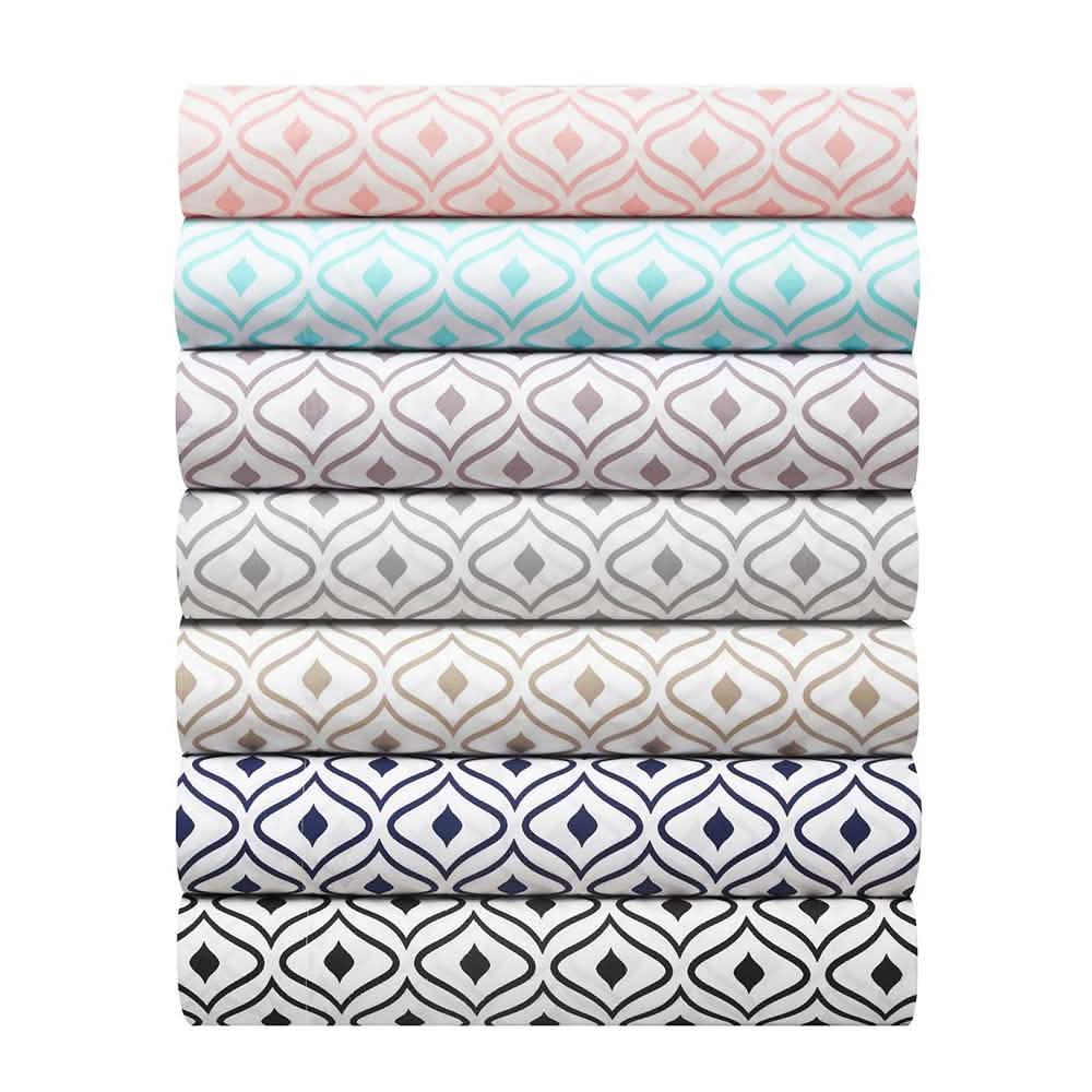Soft Two-Tone Diamond Print Deep Pocket Sheet Sets