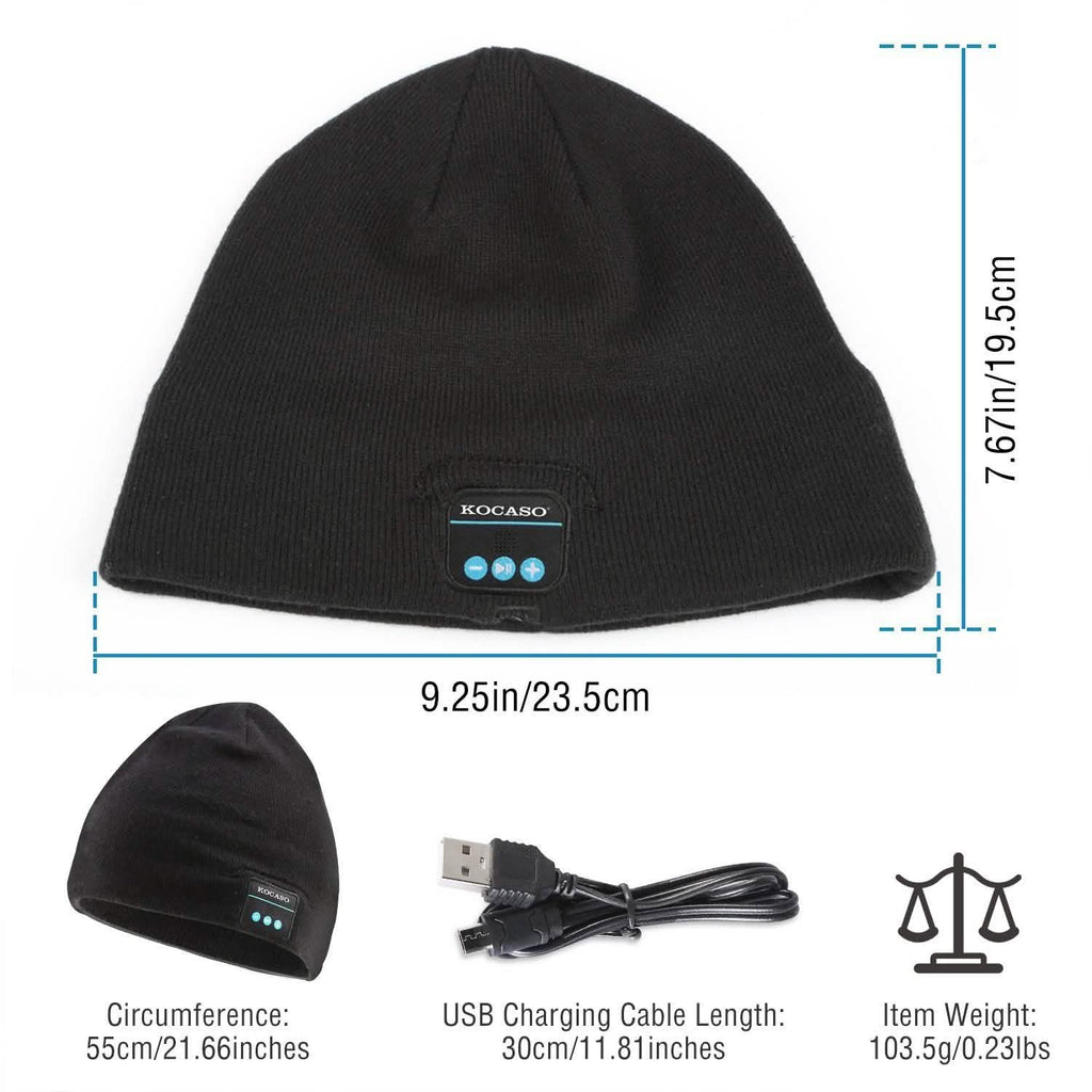 Soft Wireless Beanie Headphone Hat with V4.2 Noise Cancellation
