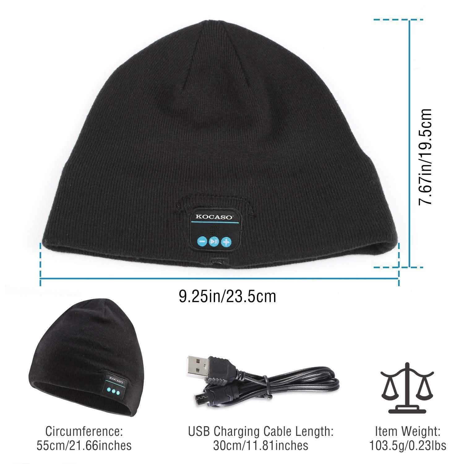 Soft Wireless Beanie Headphone Hat with V4.2 Noise Cancellation