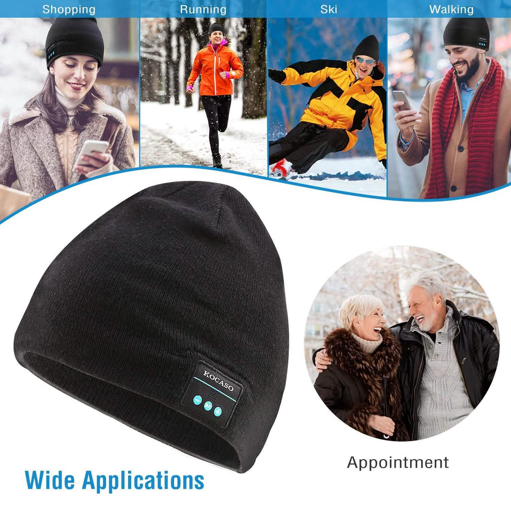 Soft Wireless Beanie Headphone Hat with V4.2 Noise Cancellation