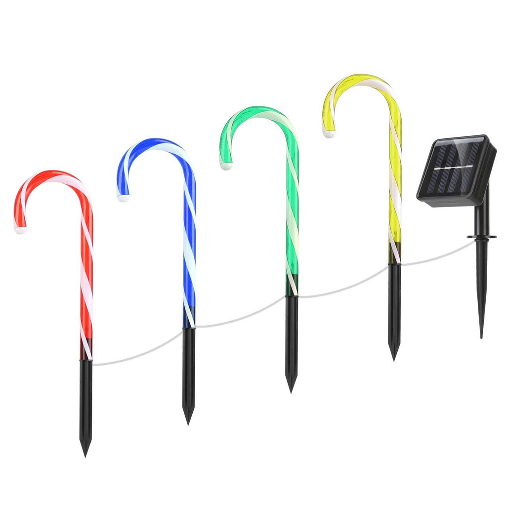 Solar Christmas Candy Cane Light IP55 Waterproof Stake Light