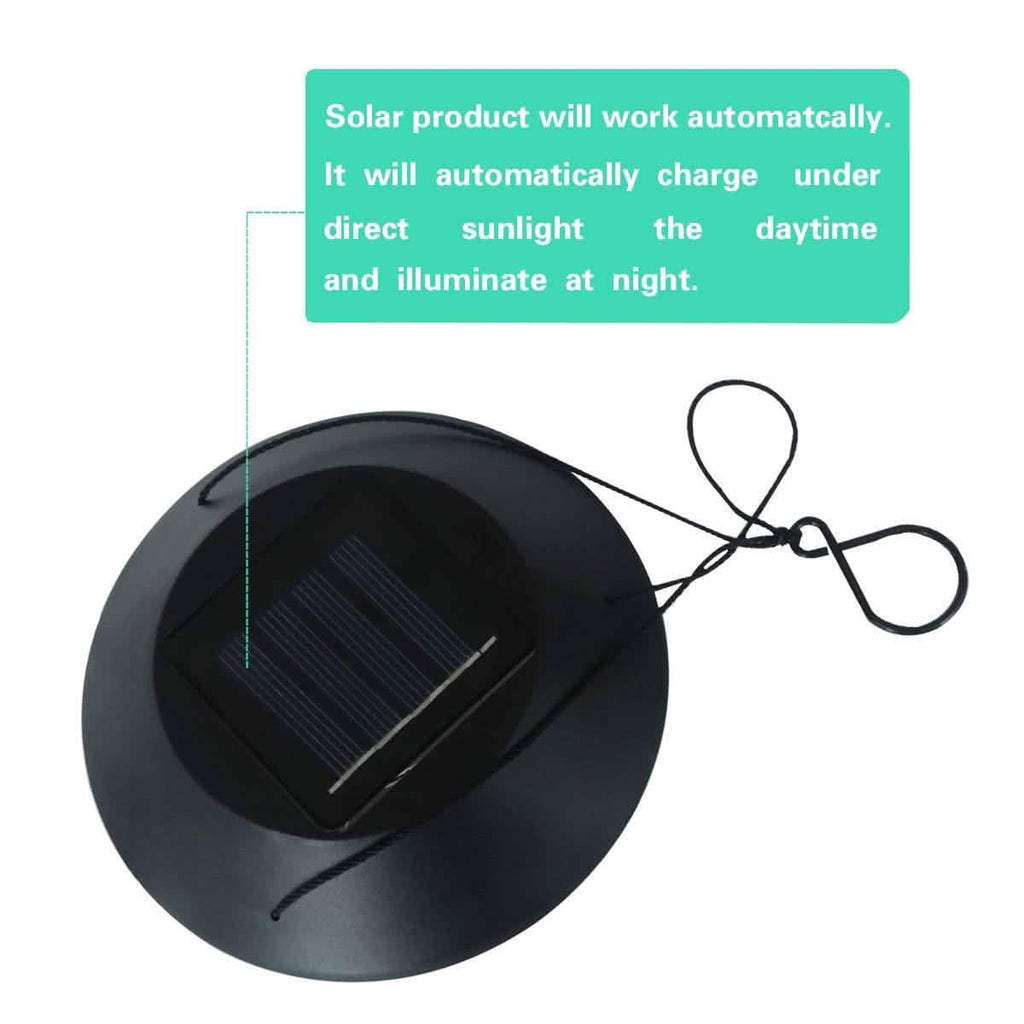 Solar LED Color Changing Wind Chime Light Spinner Hanging Spiral String Light