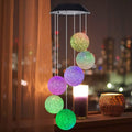 Solar LED Color Changing Wind Chime Light Spinner Hanging Spiral String Light