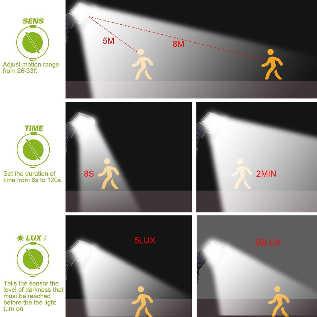 Solar Lights Outdoor 188 LEDs