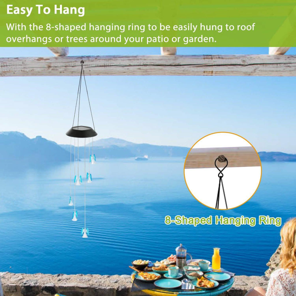 Solar Powered Angel Lights Wind Chimes LED Color Changing