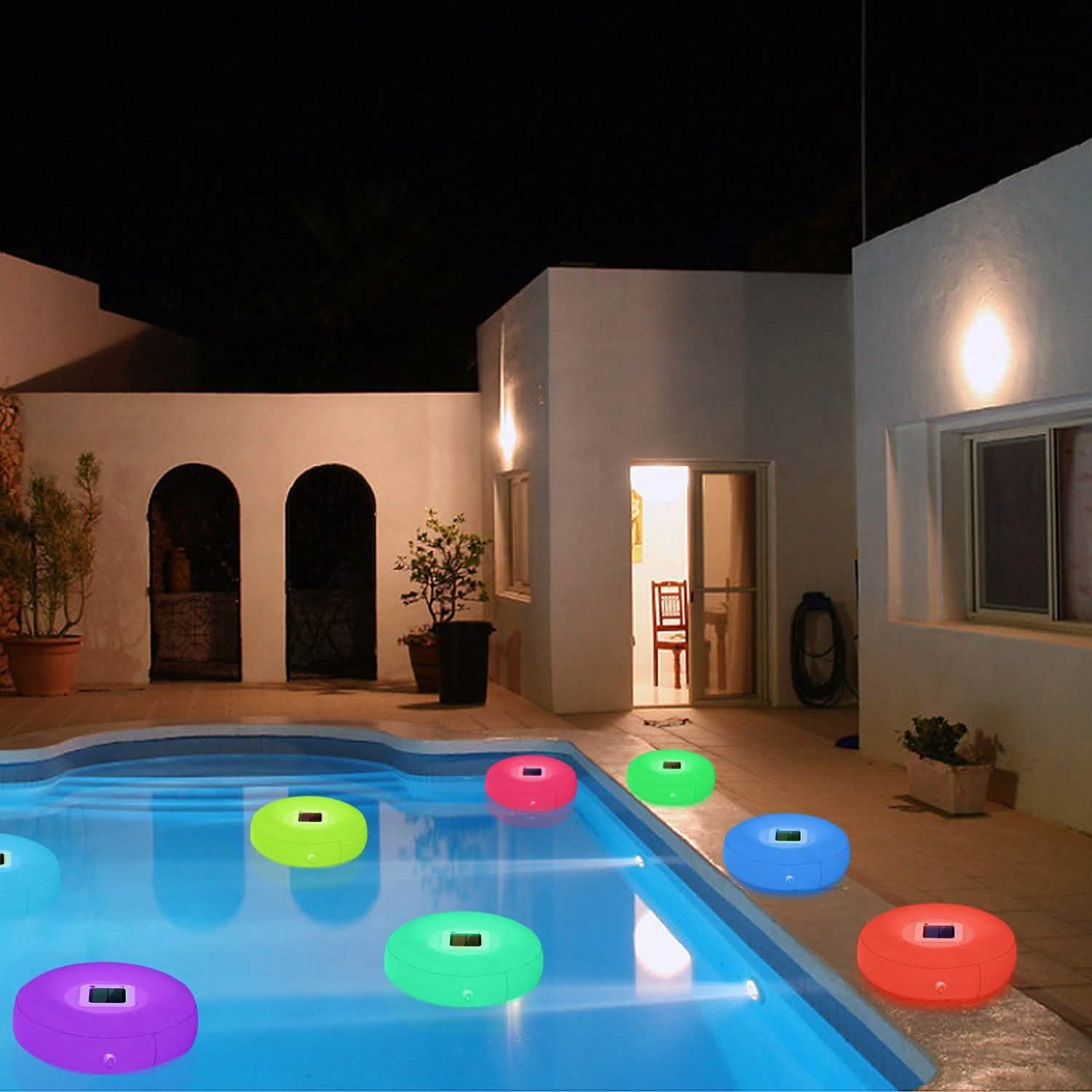 Solar Powered Floating Pool Lamps Light Sensor