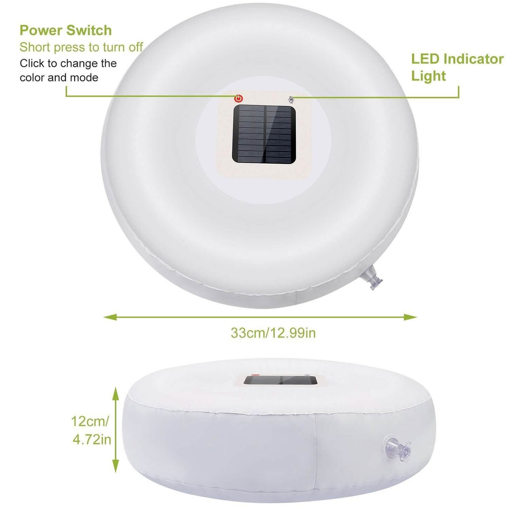 Solar Powered Floating Pool Lamps Light Sensor