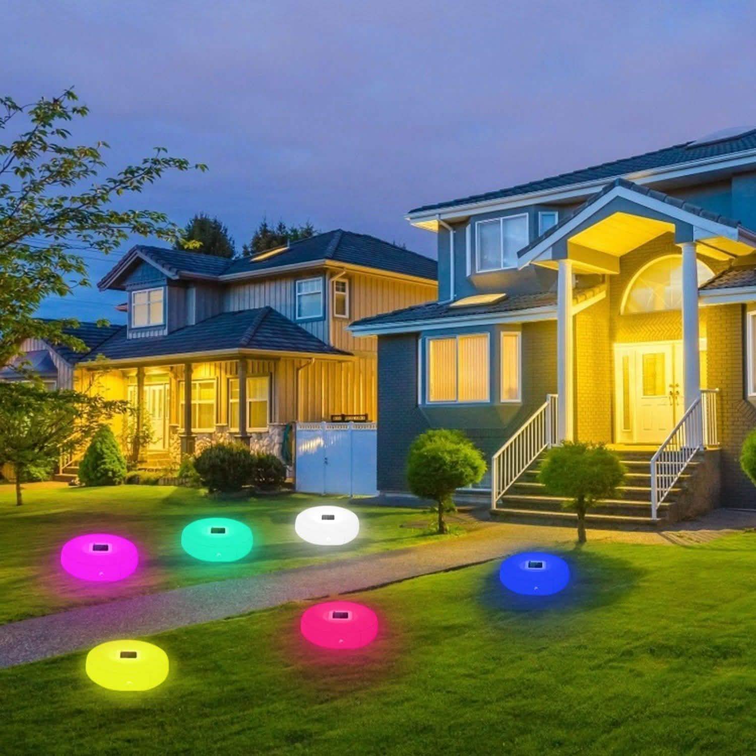 Solar Powered Floating Pool Lamps Light Sensor