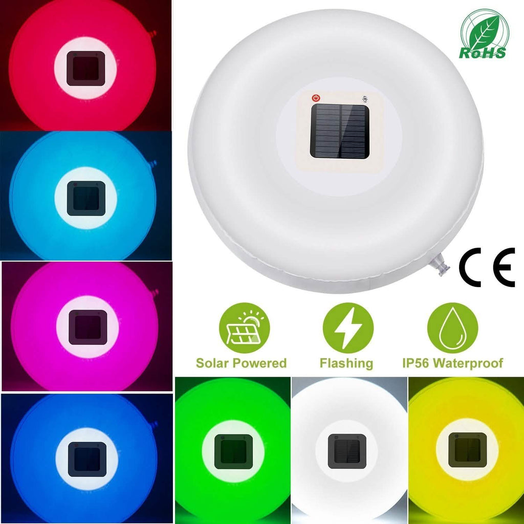 Solar Powered Floating Pool Lamps Light Sensor