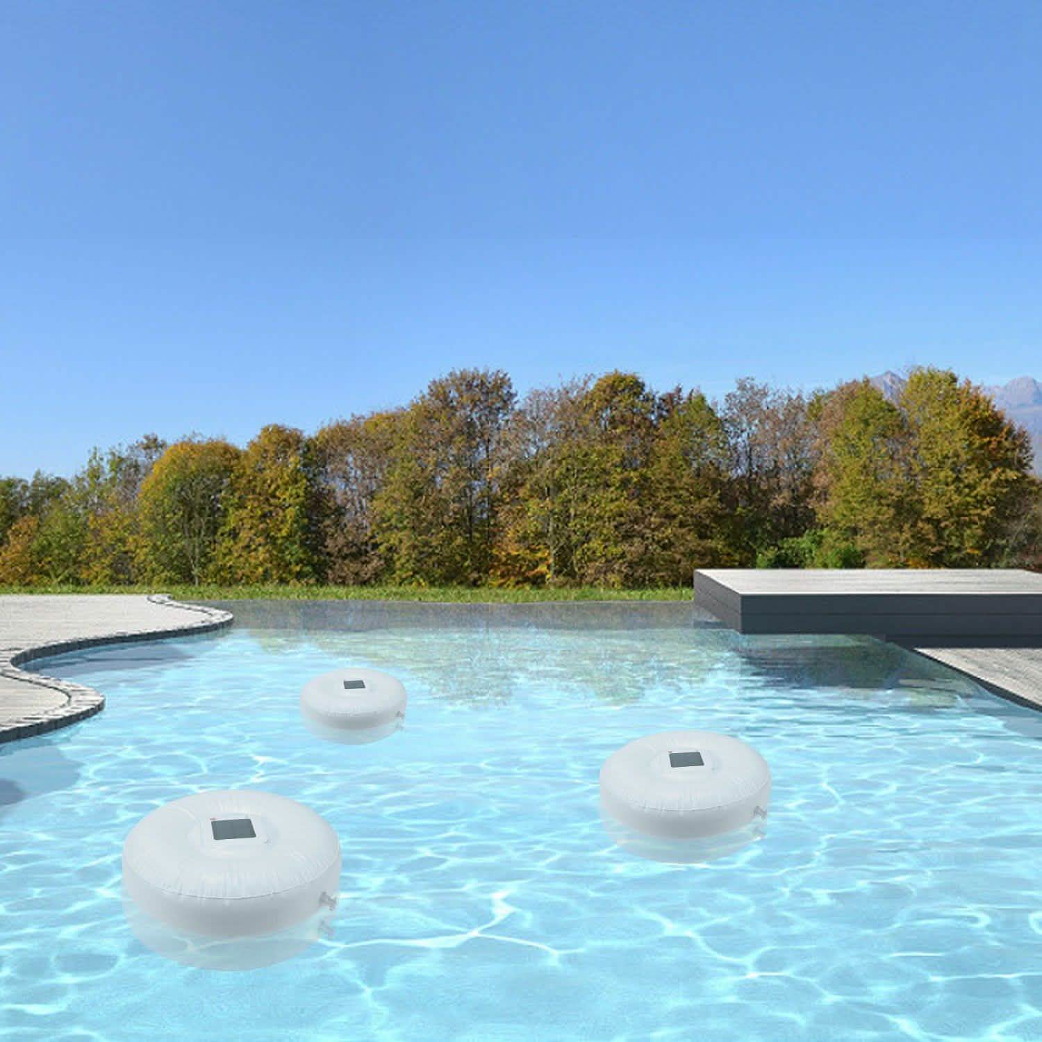 Solar Powered Floating Pool Lamps Light Sensor