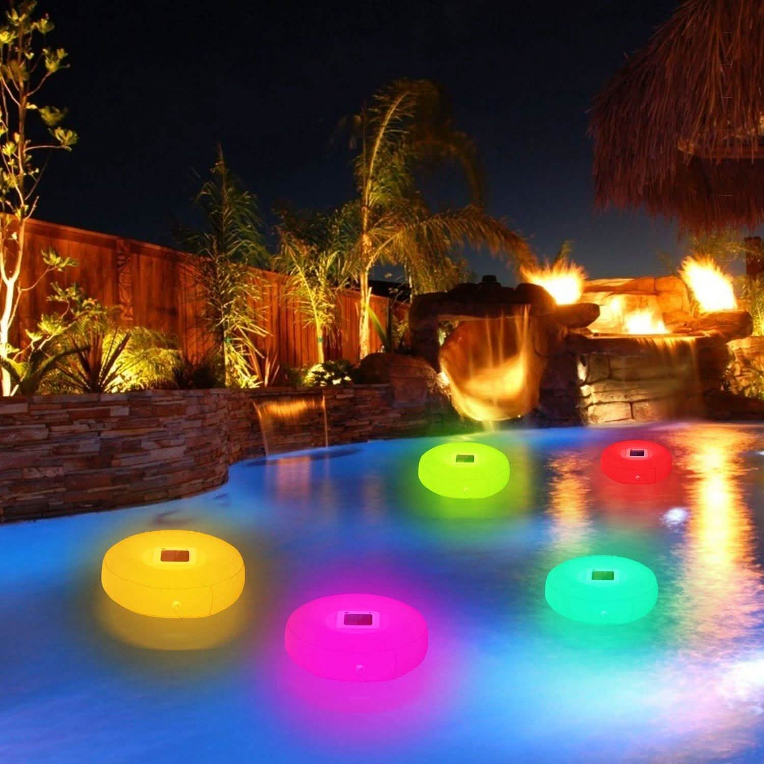 Solar Powered Floating Pool Lamps Light Sensor