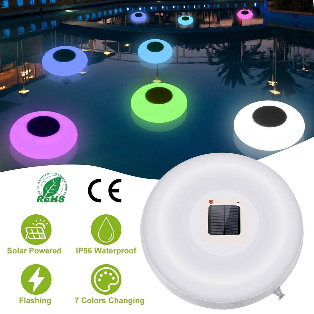 Solar Powered Floating Pool Lamps Light Sensor