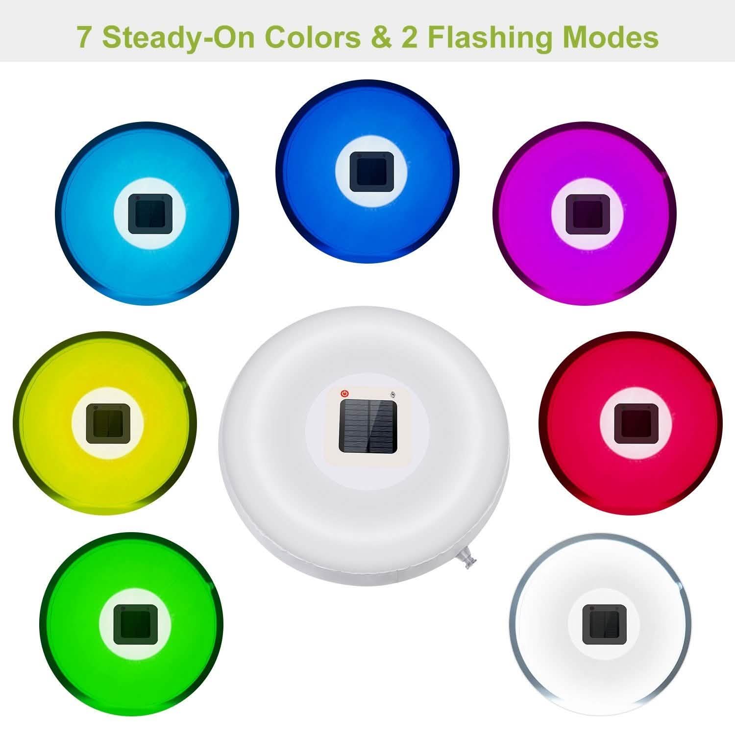 Solar Powered Floating Pool Lamps Light Sensor