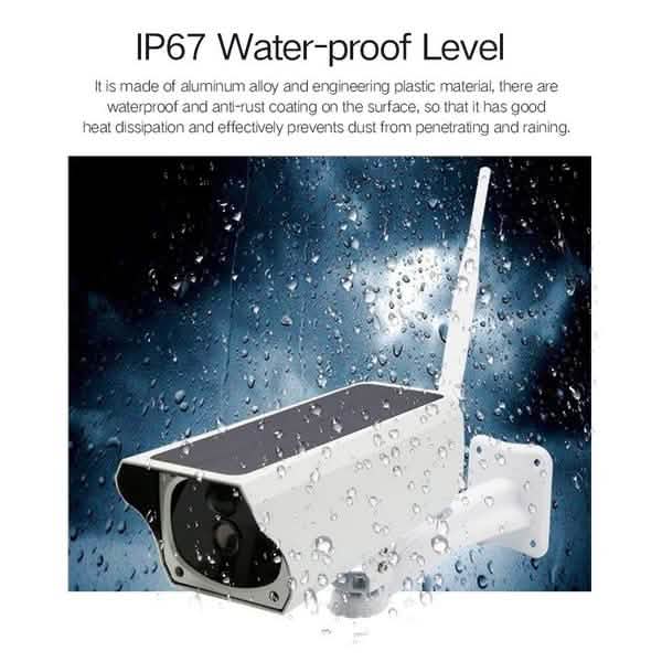 Solar Powered IP Camera with Rechargable Batteries HD 1080p Loop Recording