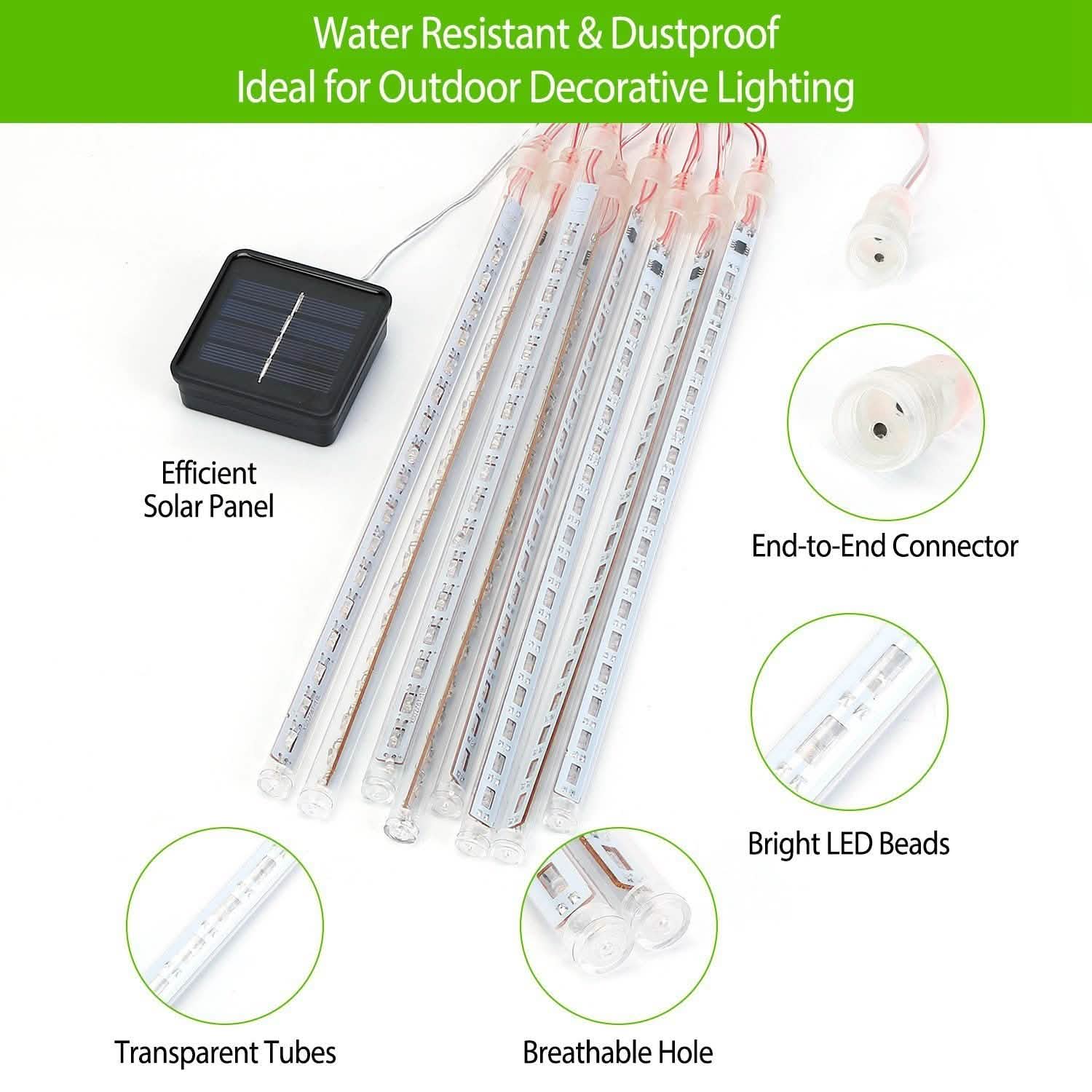 Solar Powered Meteor Shower String Light