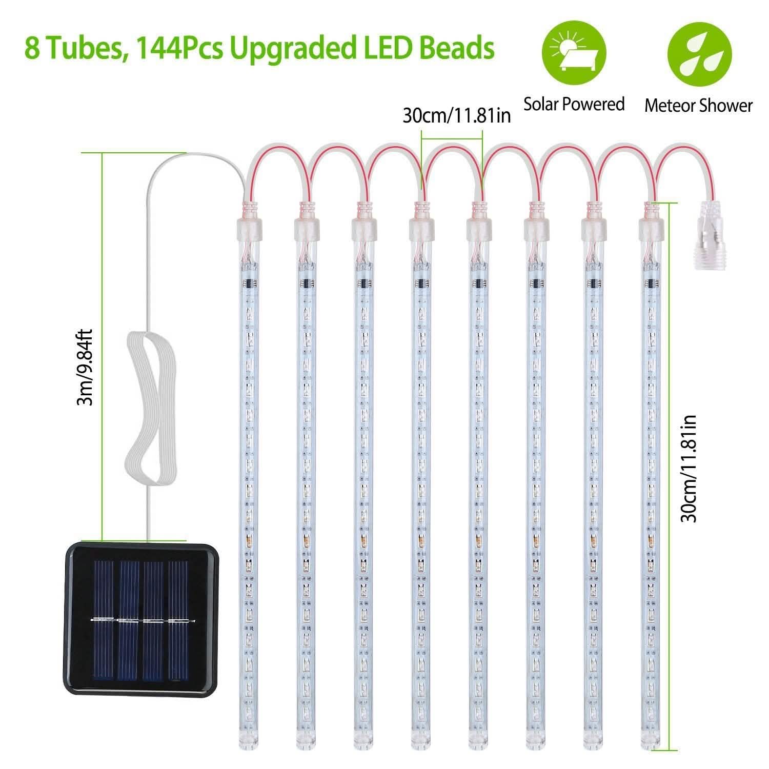 Solar Powered Meteor Shower String Light