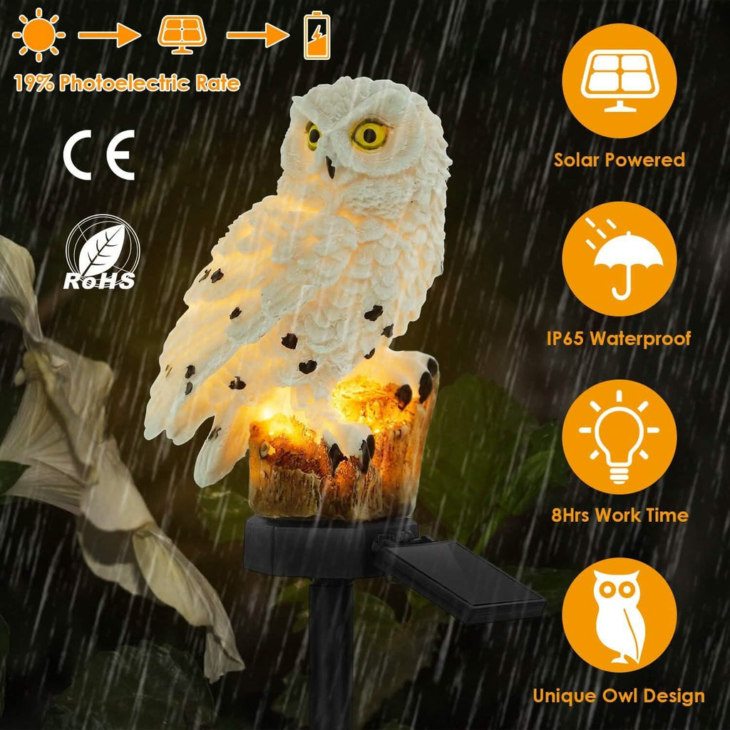 Solar Powered Owl Garden Light IP65 Waterproof