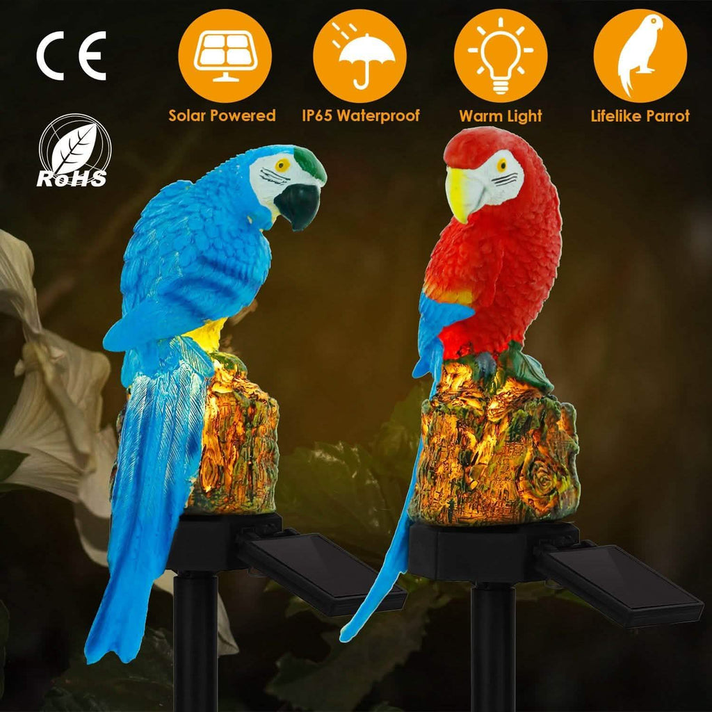 Solar Powered Parrot Garden Light IP65 Waterproof LED
