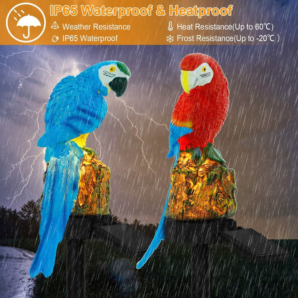 Solar Powered Parrot Garden Light IP65 Waterproof LED