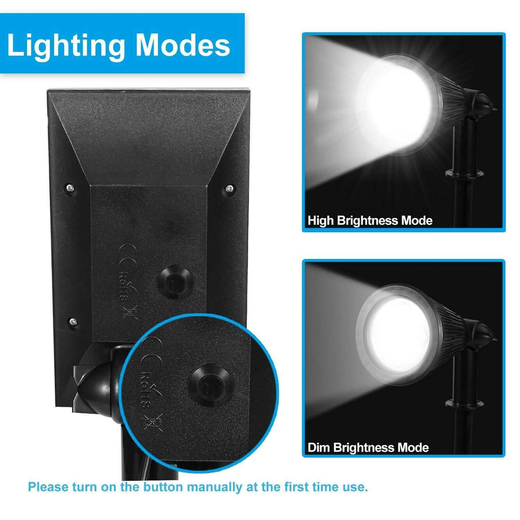 Solar Powered Spotlight Outdoor Garden Lamp Waterproof