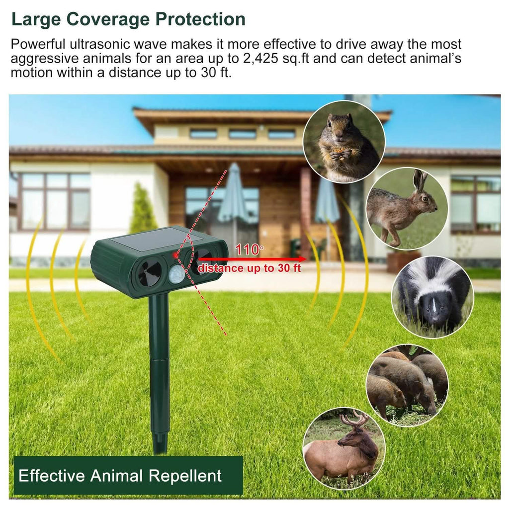 Solar Powered Ultrasonic Animal Repeller