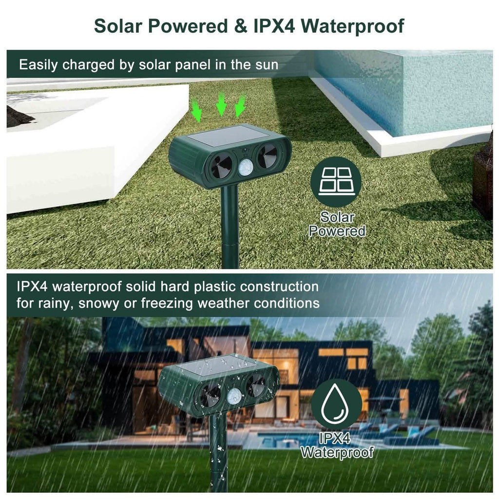 Solar Powered Ultrasonic Animal Repeller