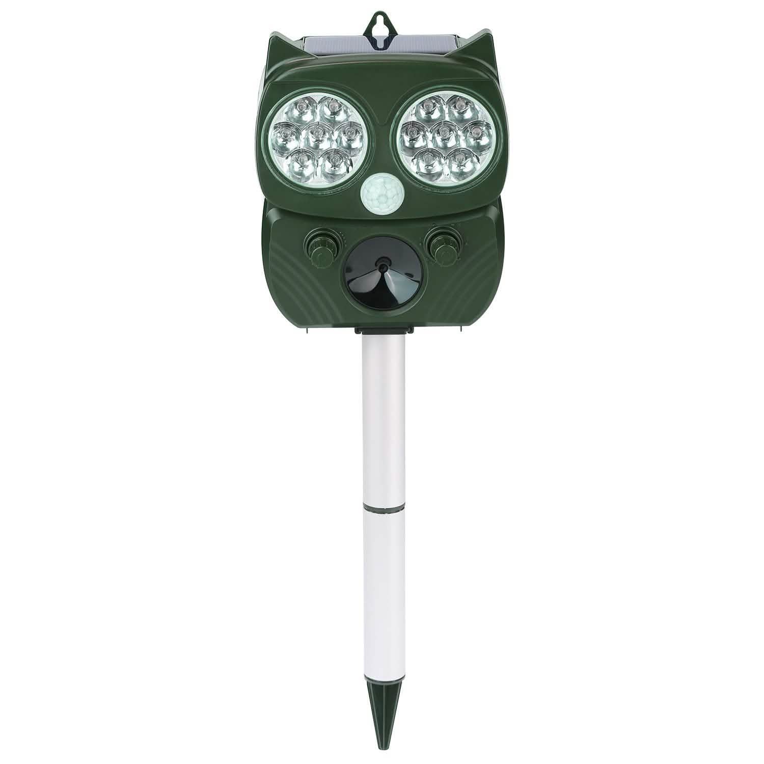 Solar Powered Ultrasonic Animal Repeller PIR Motion Sensor