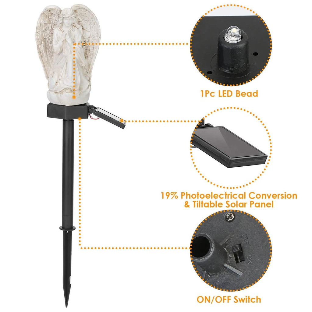 Solar Praying Angle Statue Garden Light