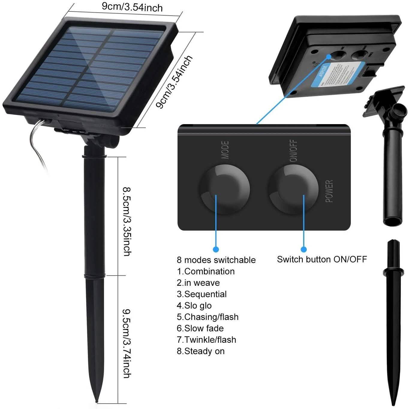 Solar Rope Lights 23m/75.5FT 200LED