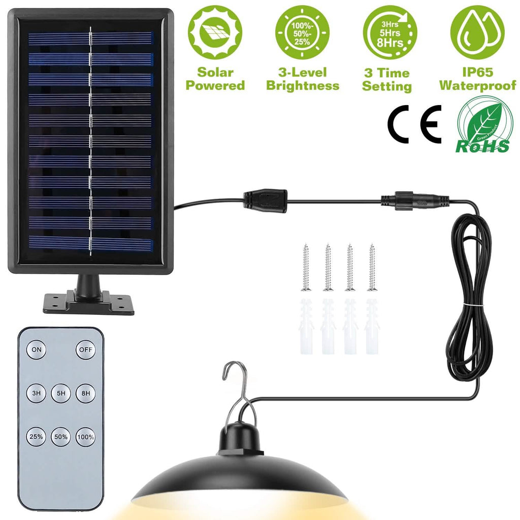 Solar Shed Light Sensor Hanging Lamp