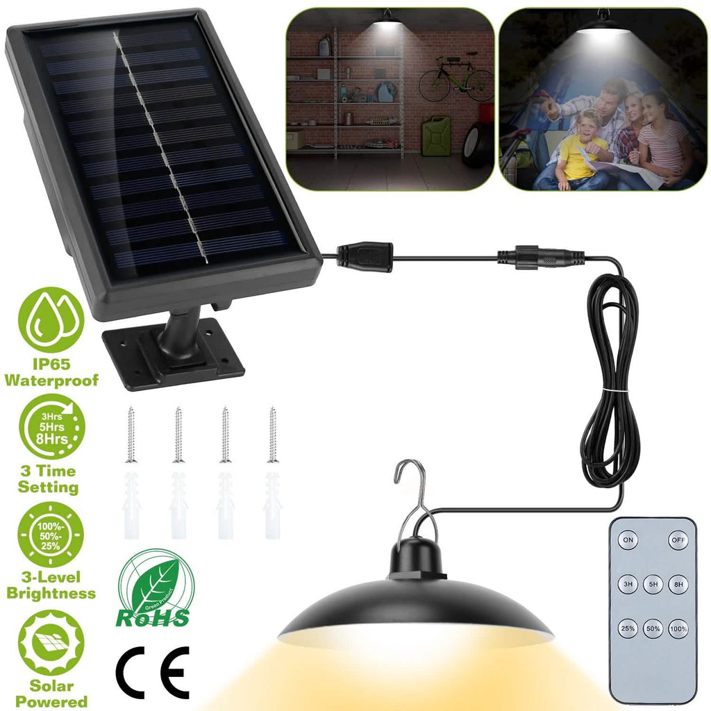 Solar Shed Light Sensor Hanging Lamp