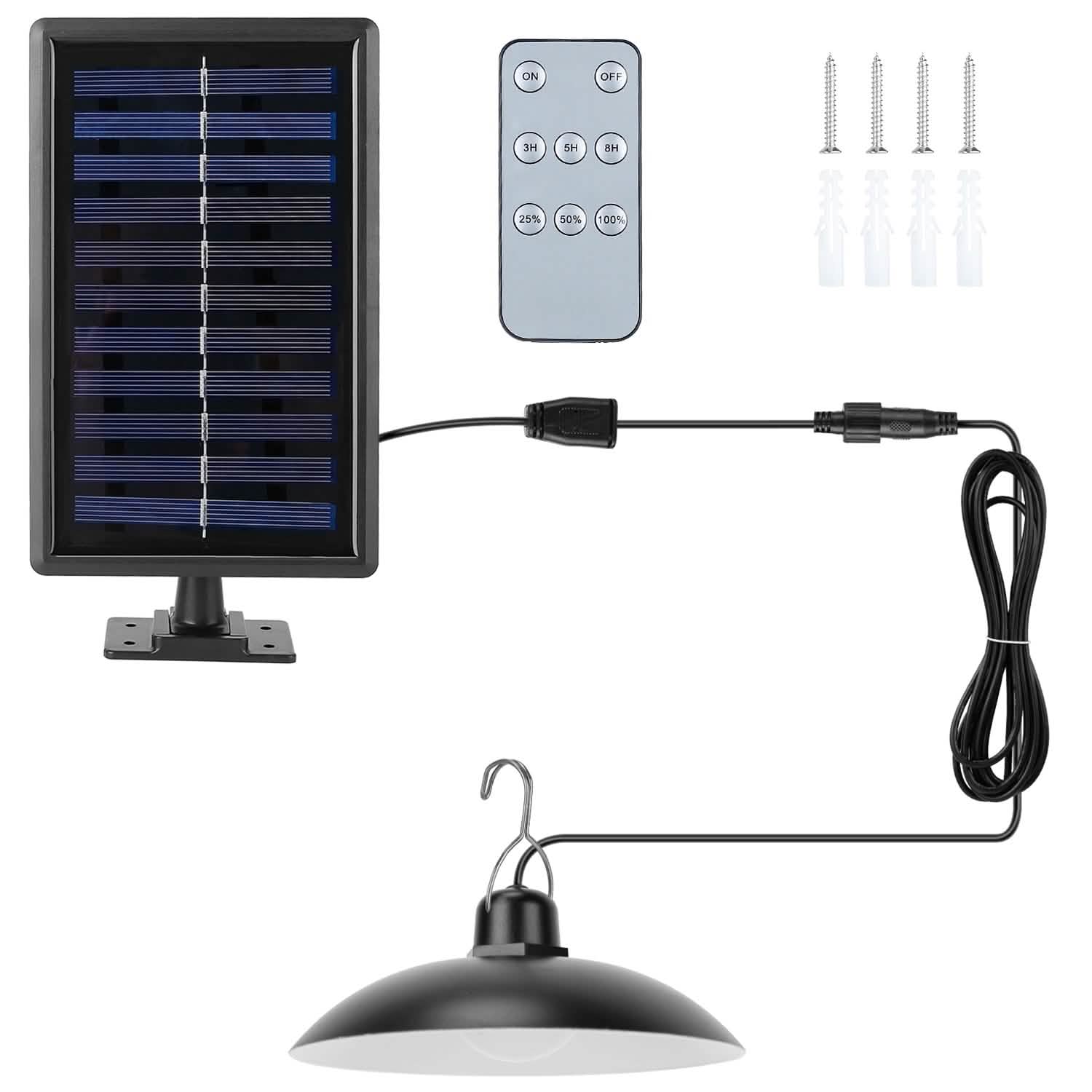 Solar Shed Light Sensor Hanging Lamp