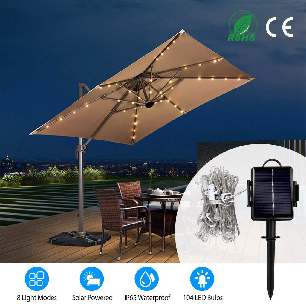 Solar Umbrella Outdoor String Light