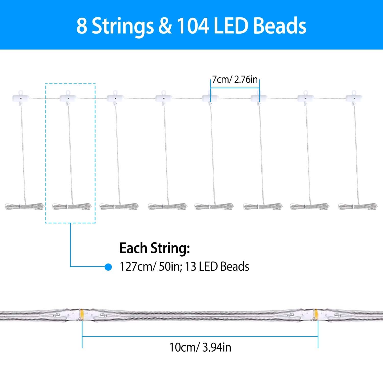 Solar Umbrella Outdoor String Light