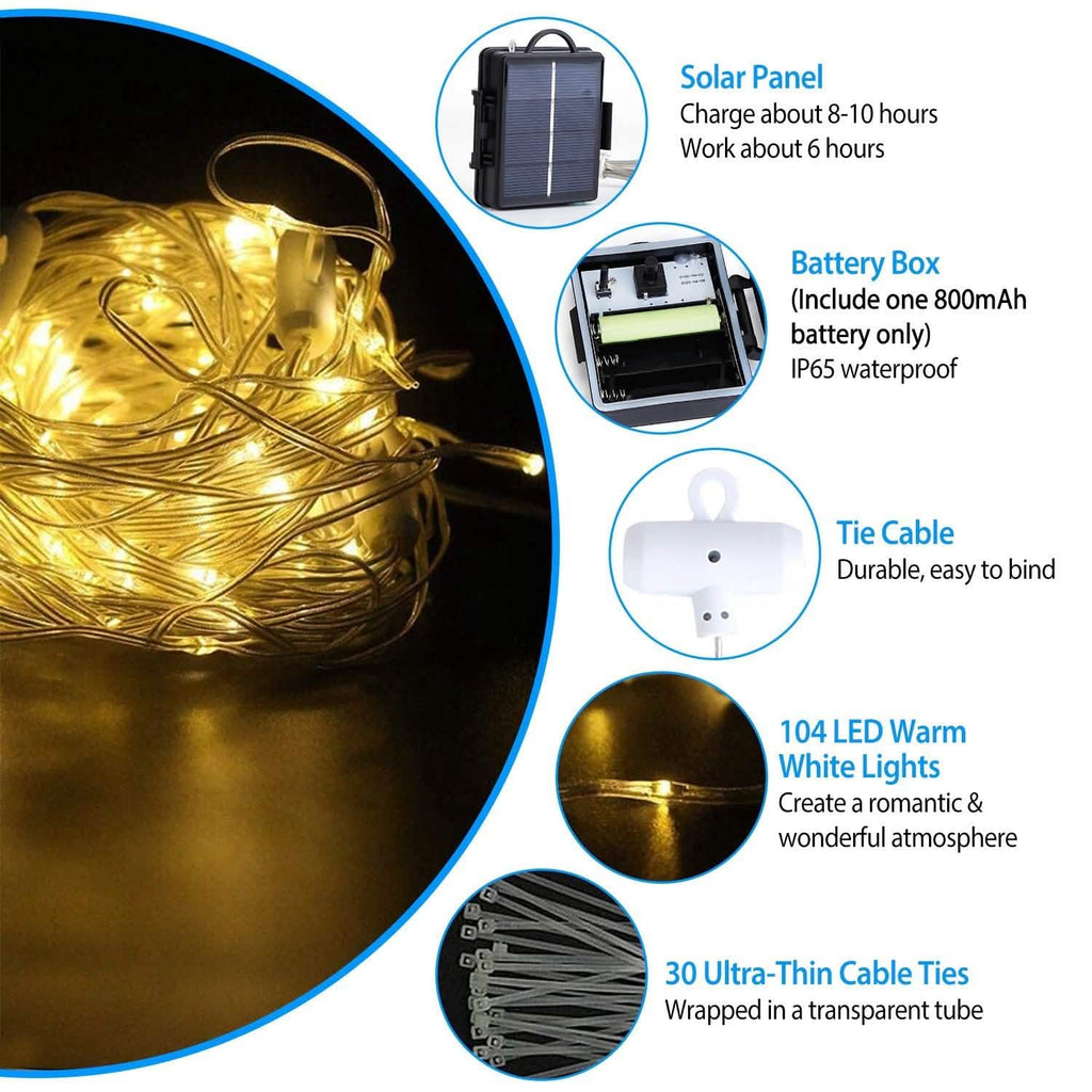 Solar Umbrella Outdoor String Light